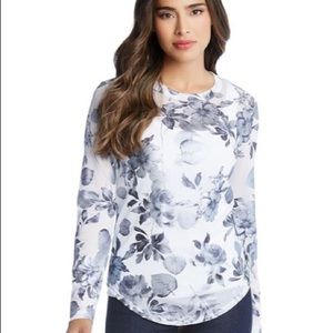 KarenKane Metallic Floral Top NWT